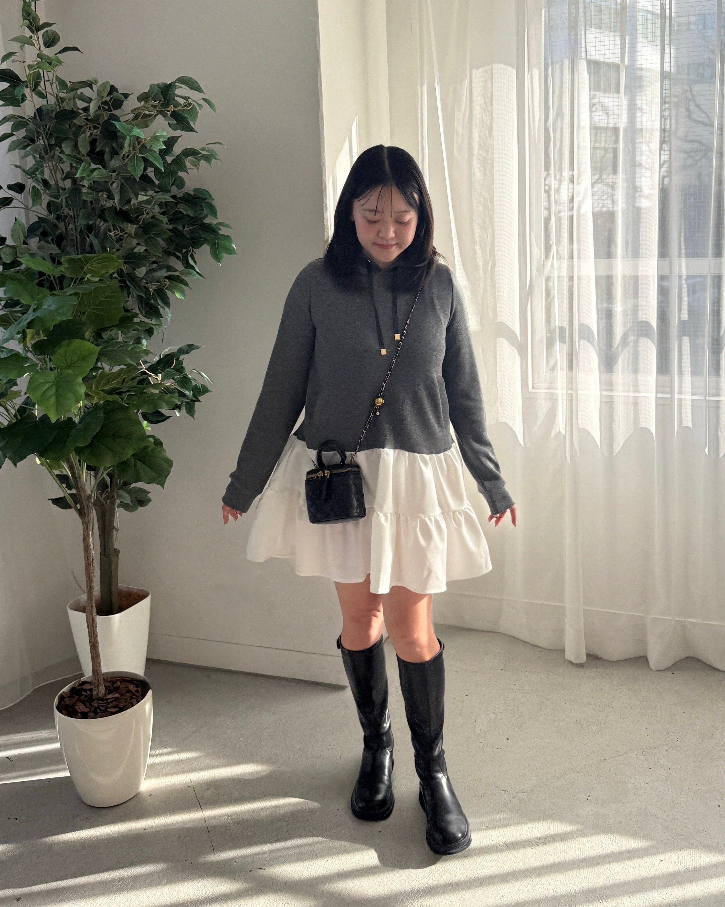 丈が選べる】フーディーティアードワンピース – Maison de Lyla