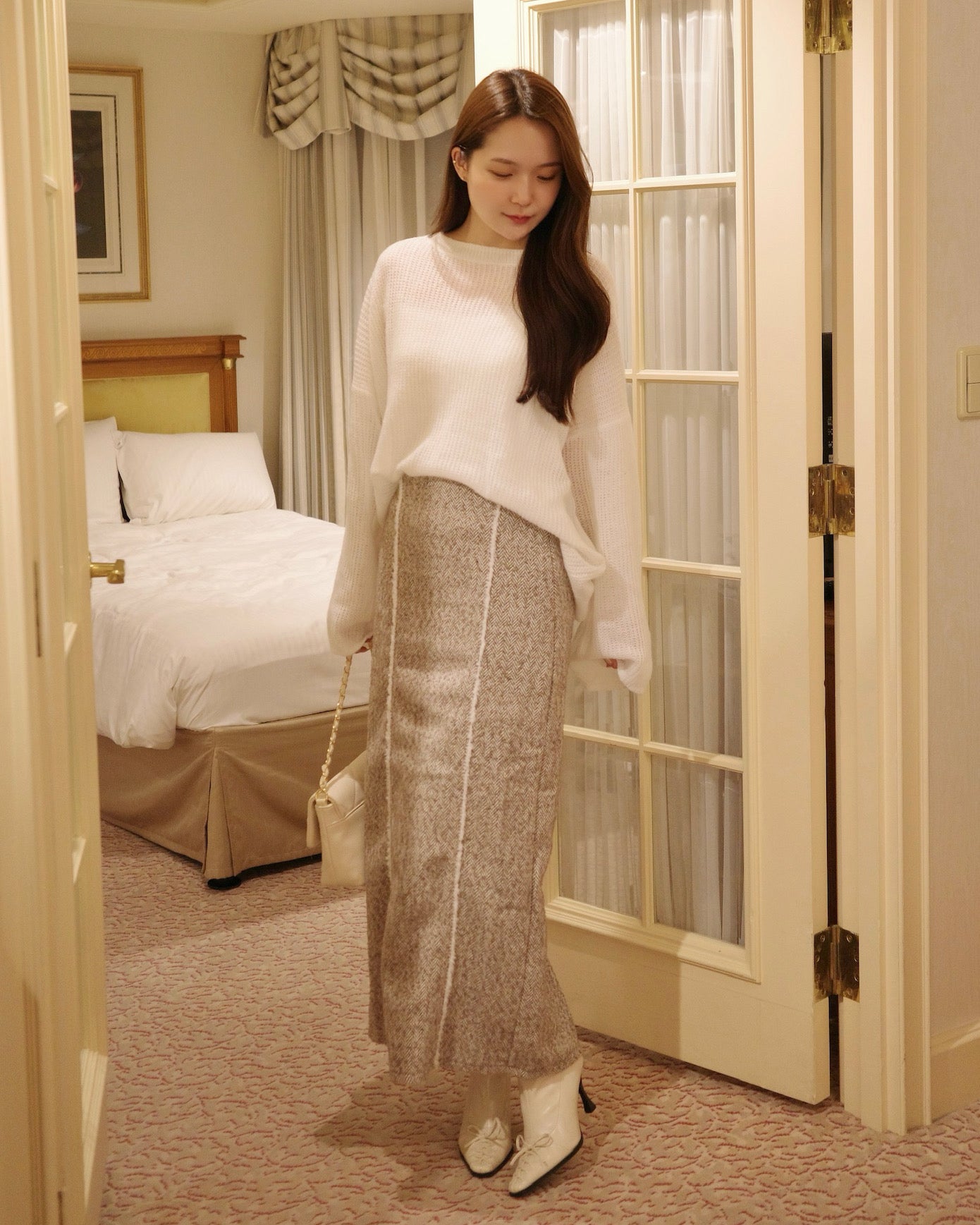 新品❣️maison de r ほおずきスカート　白 新品❣️maison de r ほおずきスカート 白