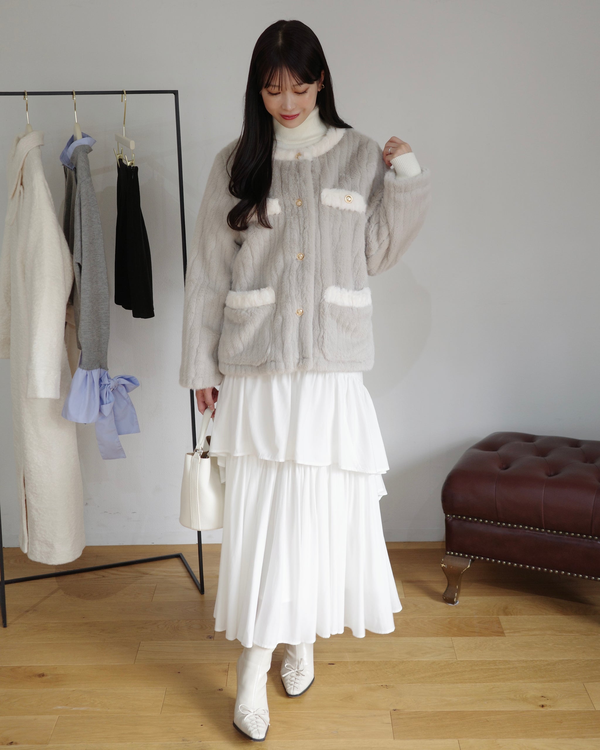 ノーカラーファーコート – Maison de Lyla