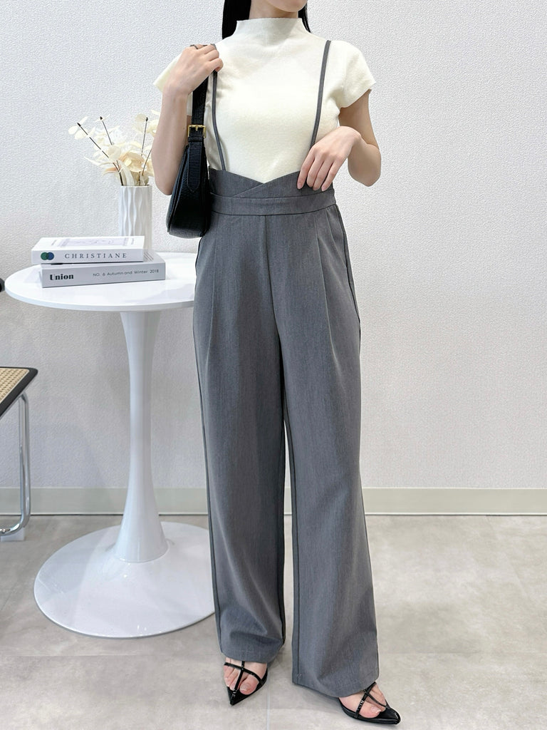 バイヤー厳選用品 ハイウエストキャミロンパース Lyla de Maison – サロペット・オーバーオール・オールインワン