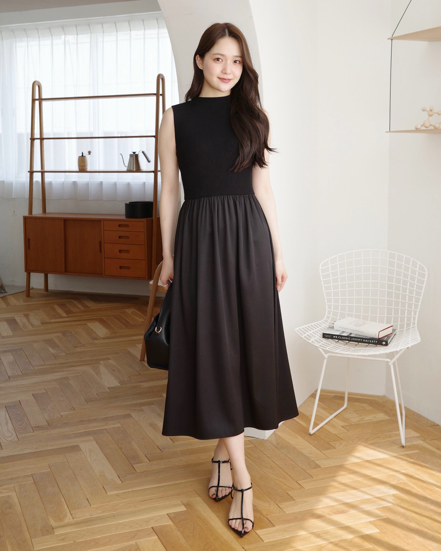 シェリエ　リリーフラワーニットコンビワンピース リブニットコンビワンピース – Maison de Lyla