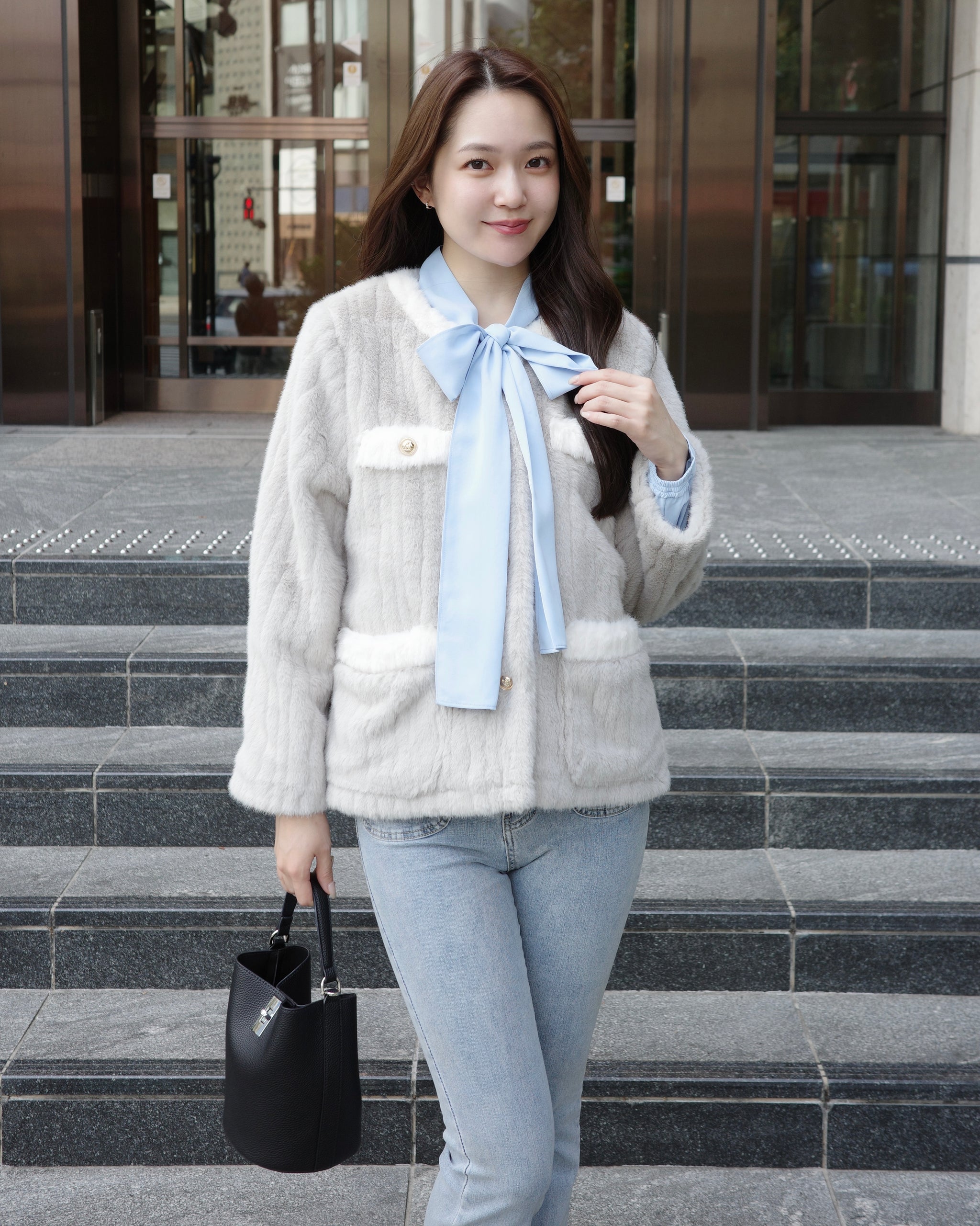 ノーカラーファーコート – Maison de Lyla