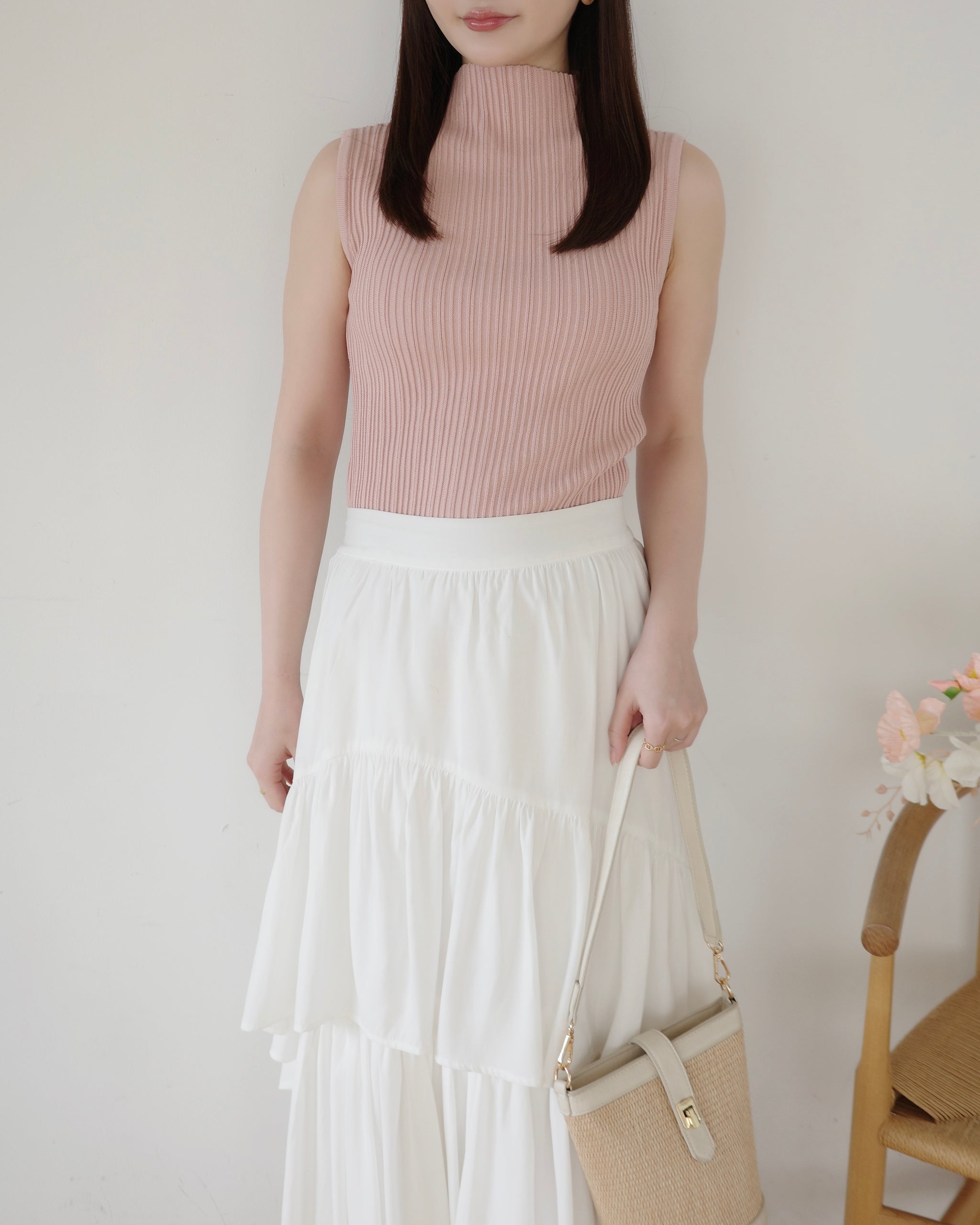 maison de R リブニットトップス ノースリーブリブニットトップス – Maison de Lyla