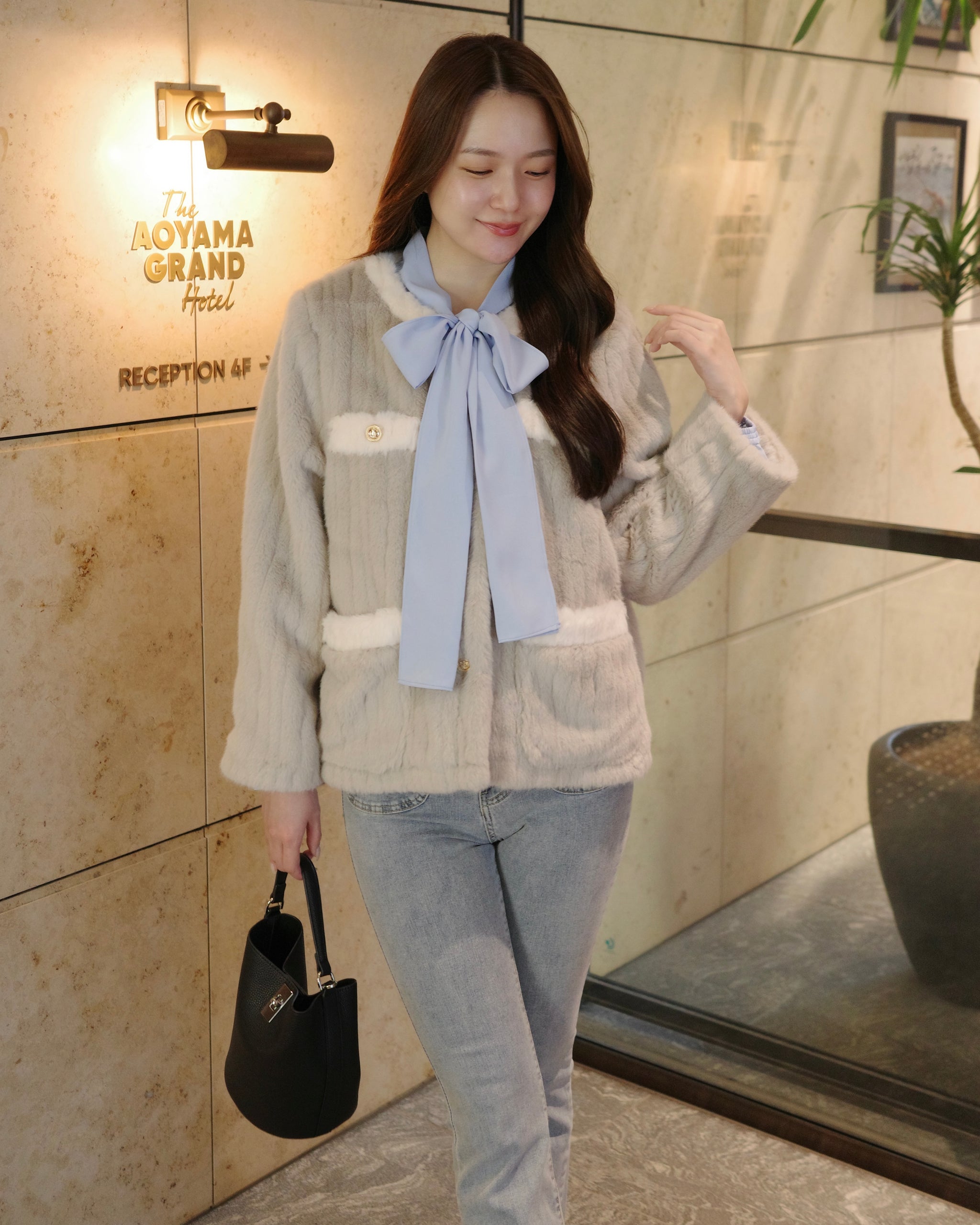 ノーカラーファーコート – Maison de Lyla