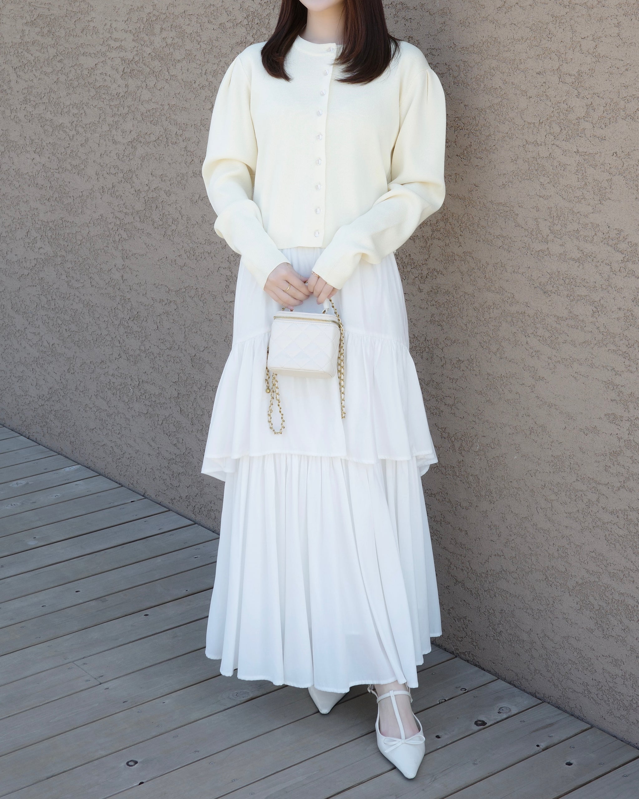 MaisondeLylaドレープトップスティアードスカートセットアップ ティアードロングスカート – Maison de Lyla