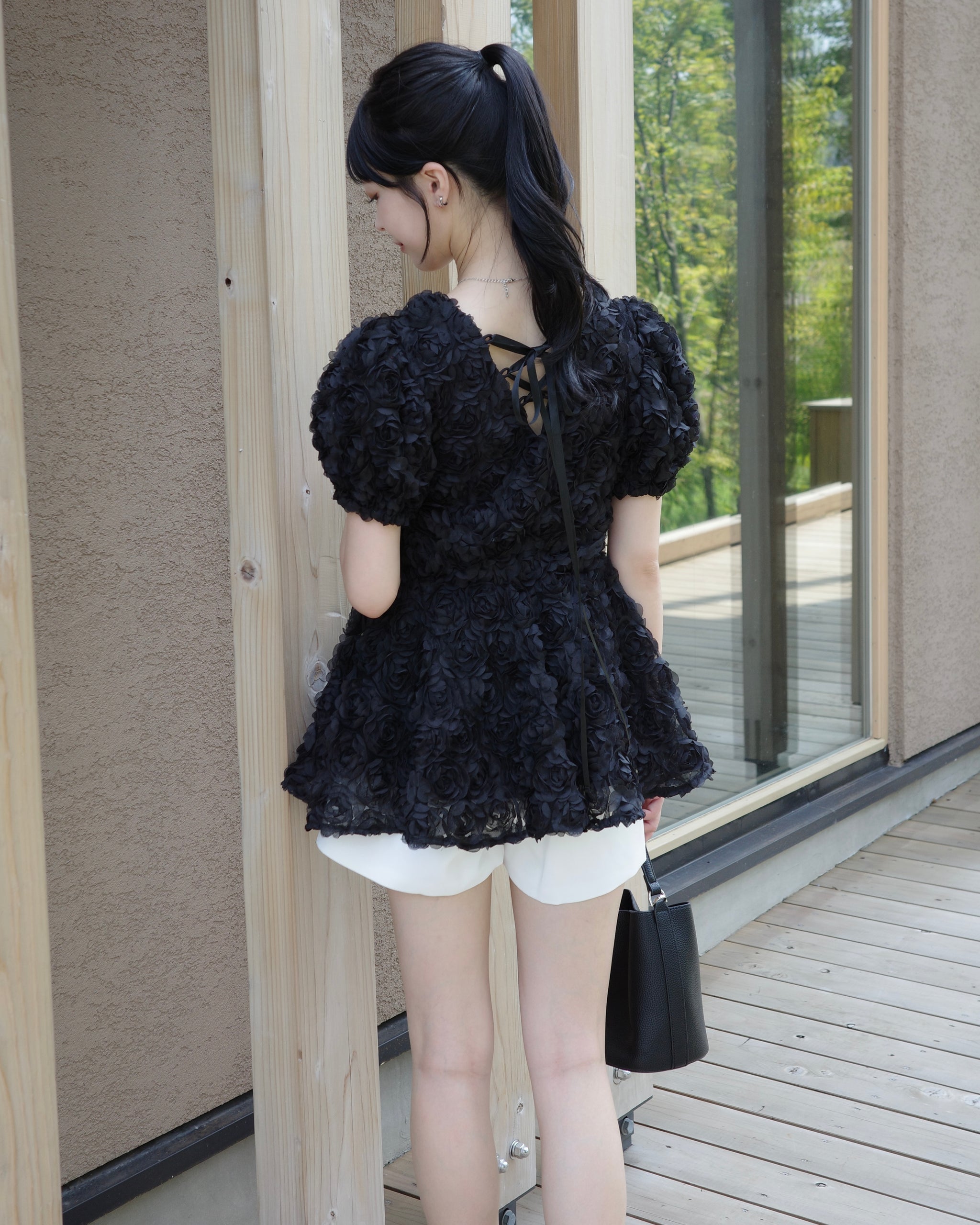 ⭐︎専用⭐︎maison de Dolce. メゾンドドルチェペプラムジレブラック フラワーチュールペプラムトップス – Maison de Lyla