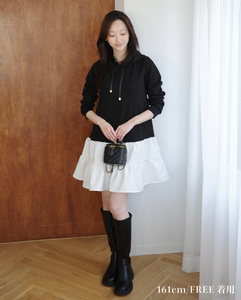 丈が選べる】フーディーティアードワンピース – Maison de Lyla