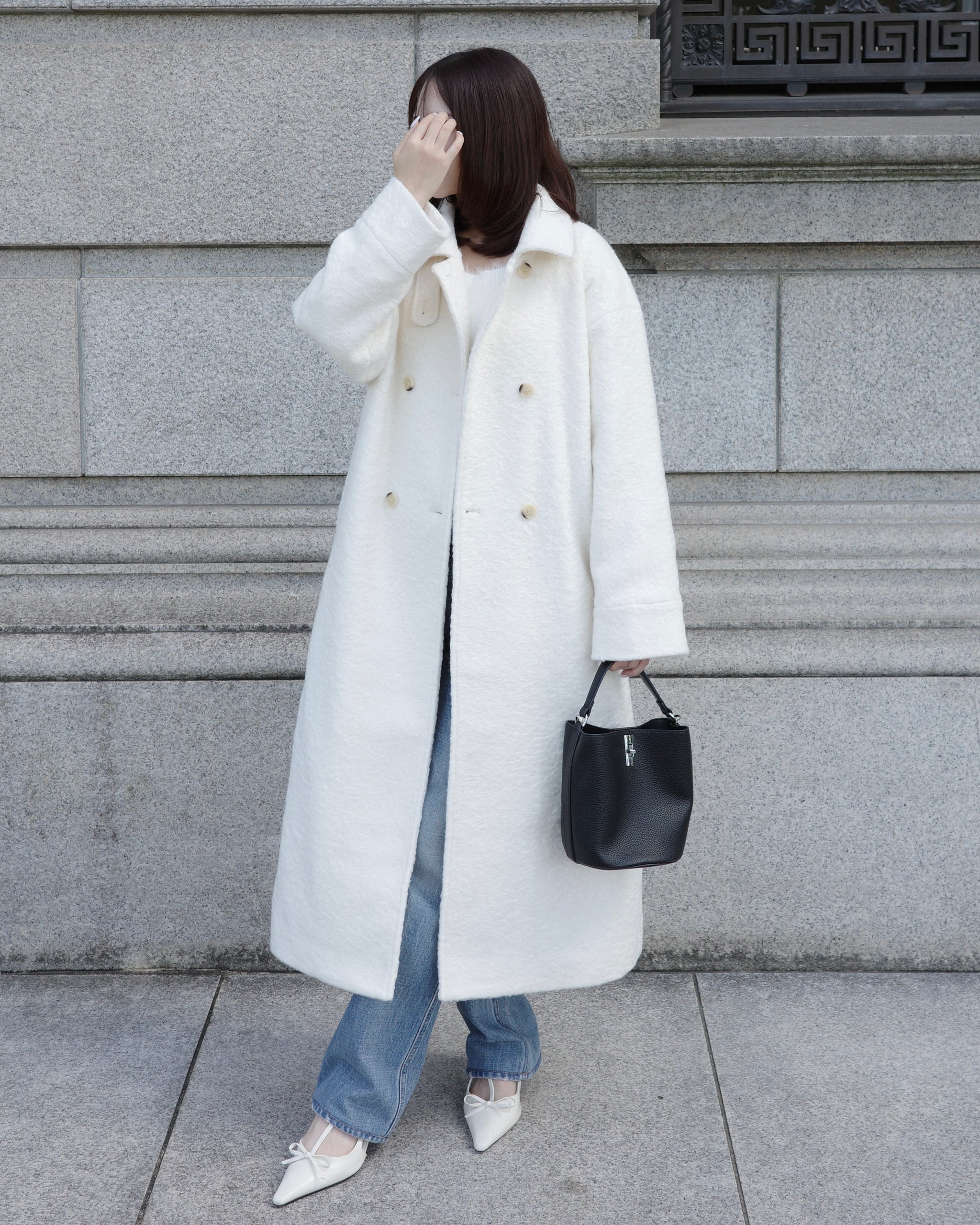 ダブルボタンロングコート – Maison de Lyla