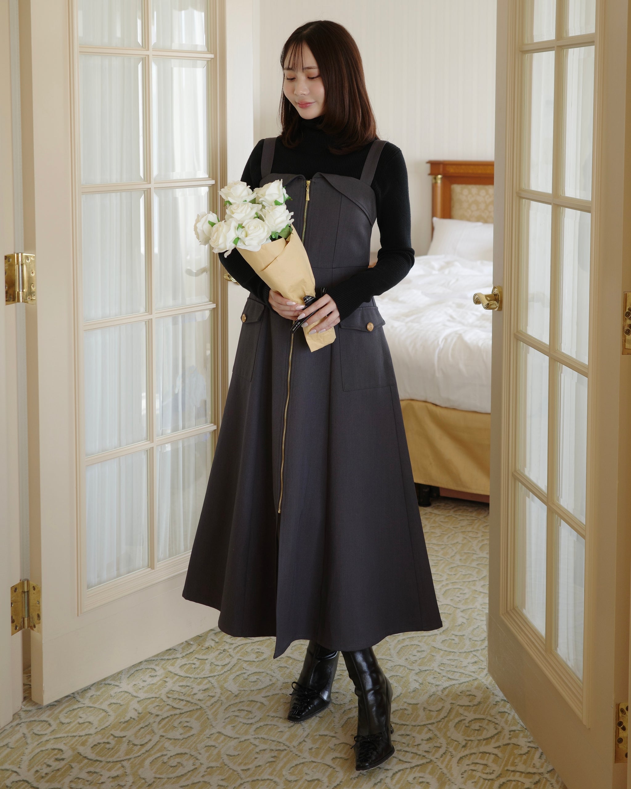 フロントジップアップワンピース – Maison de Lyla