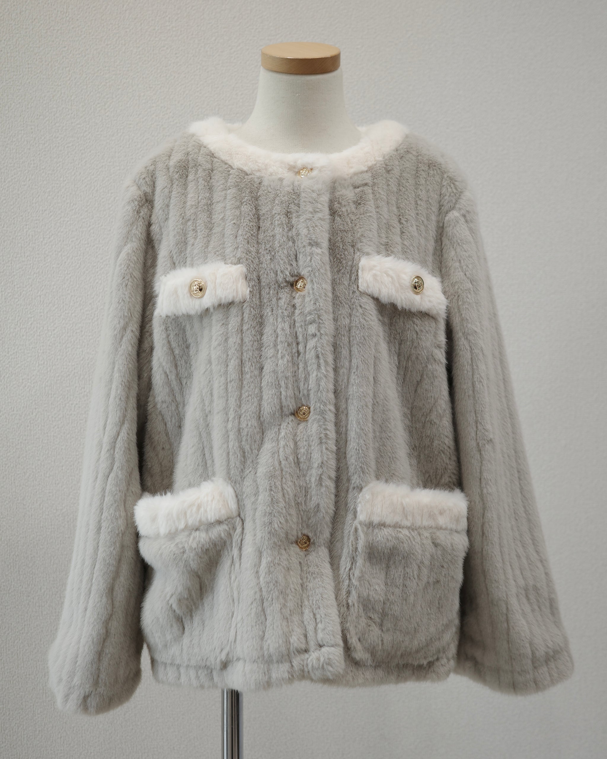 ノーカラーファーコート – Maison de Lyla