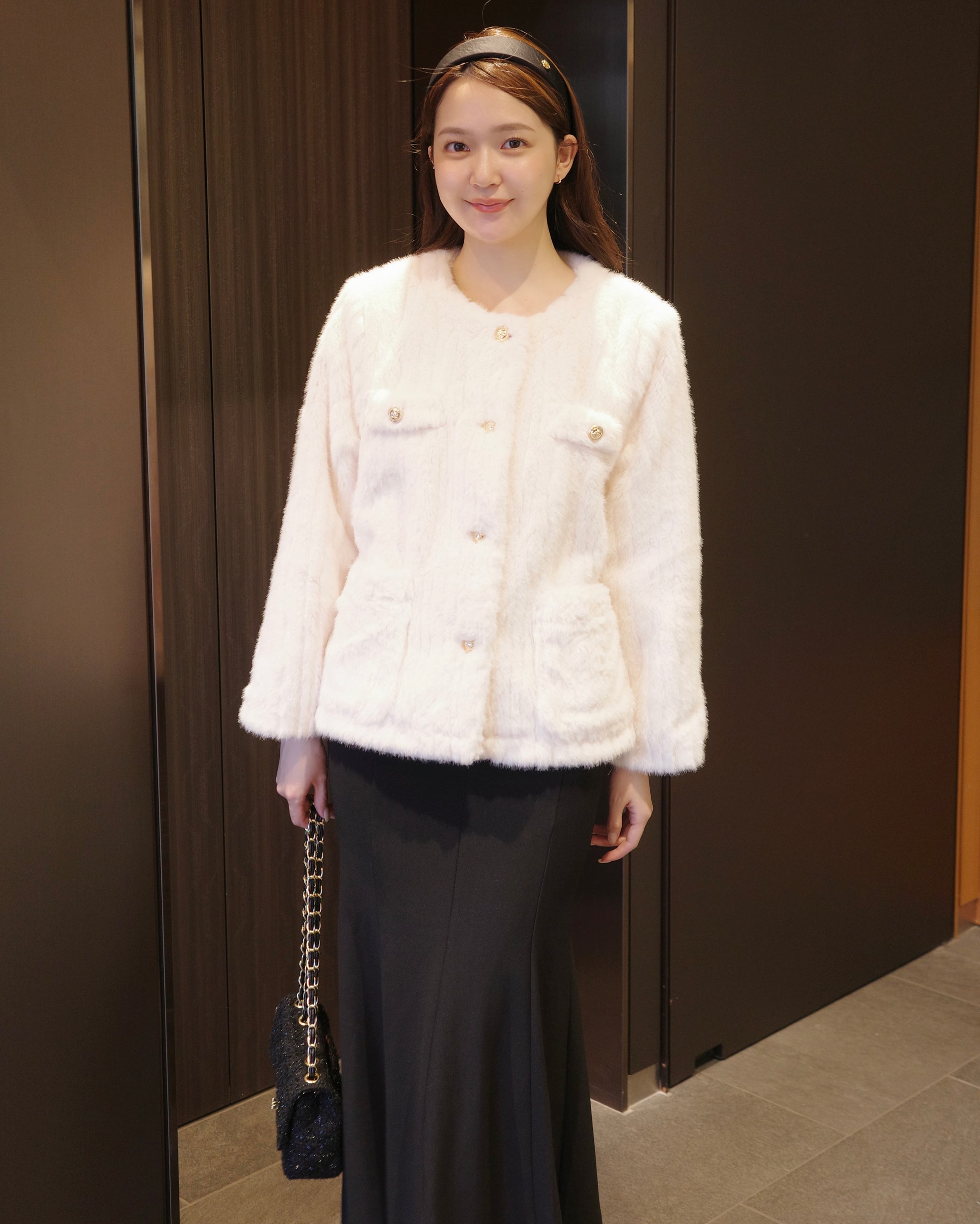 ノーカラーファーコート – Maison de Lyla