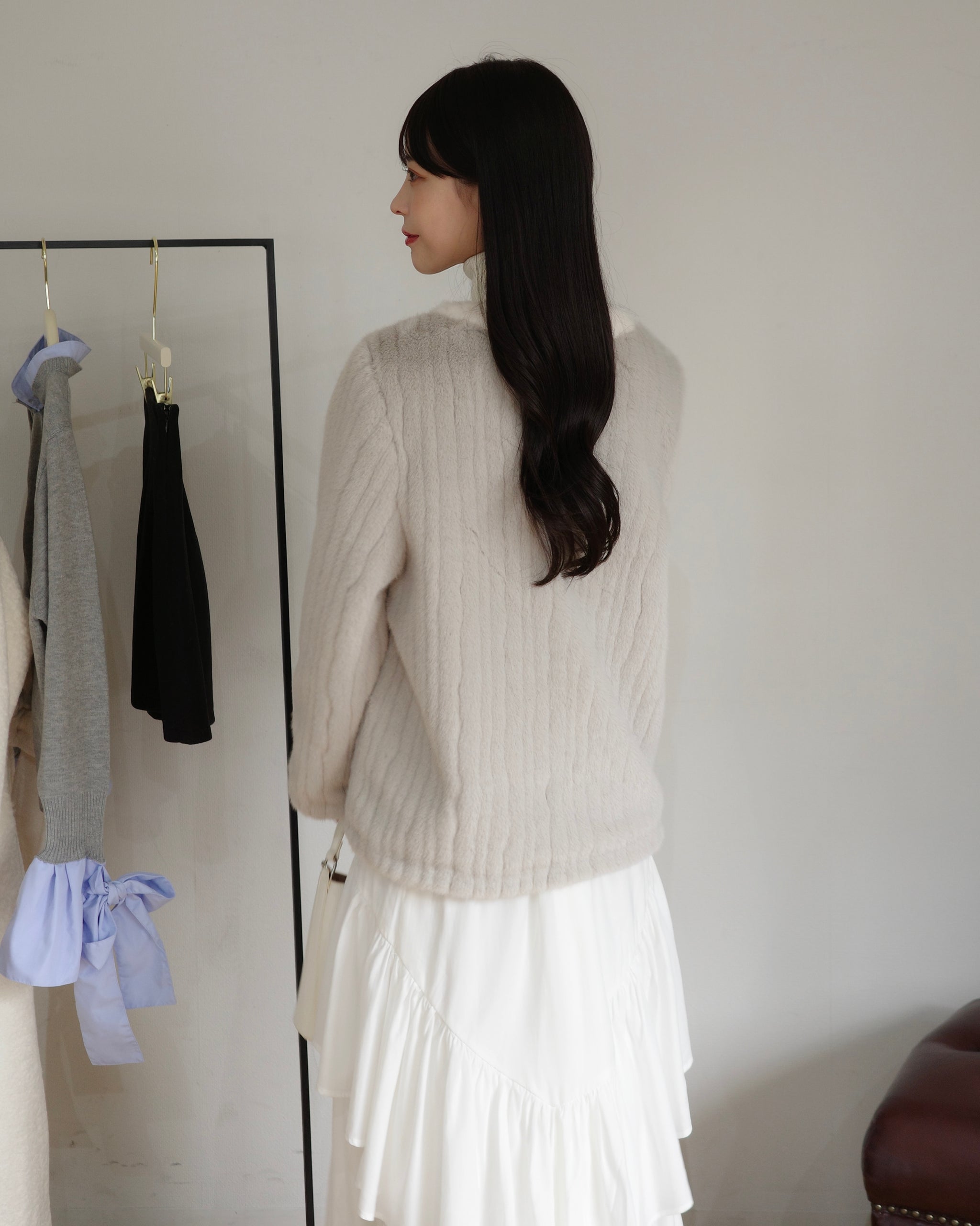 ノーカラーファーコート – Maison de Lyla