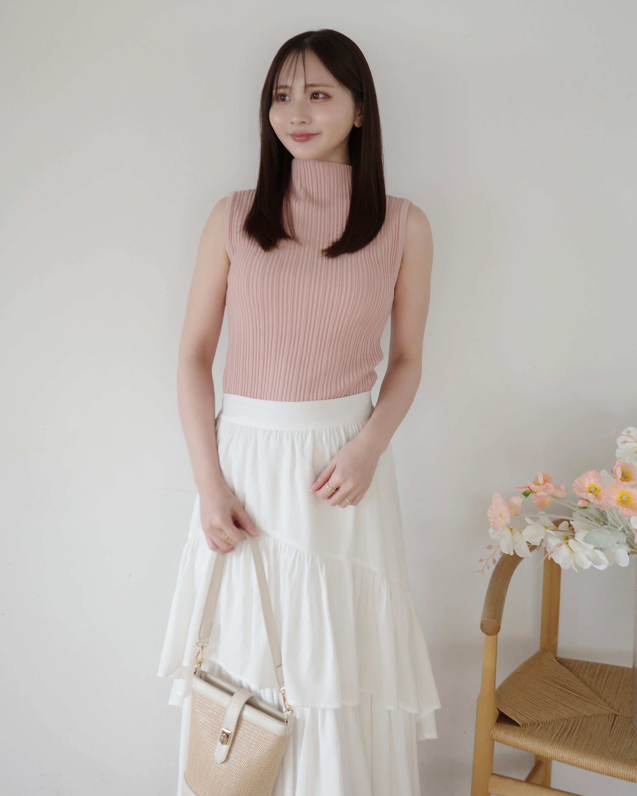 ノースリーブリブニットトップス – Maison de Lyla