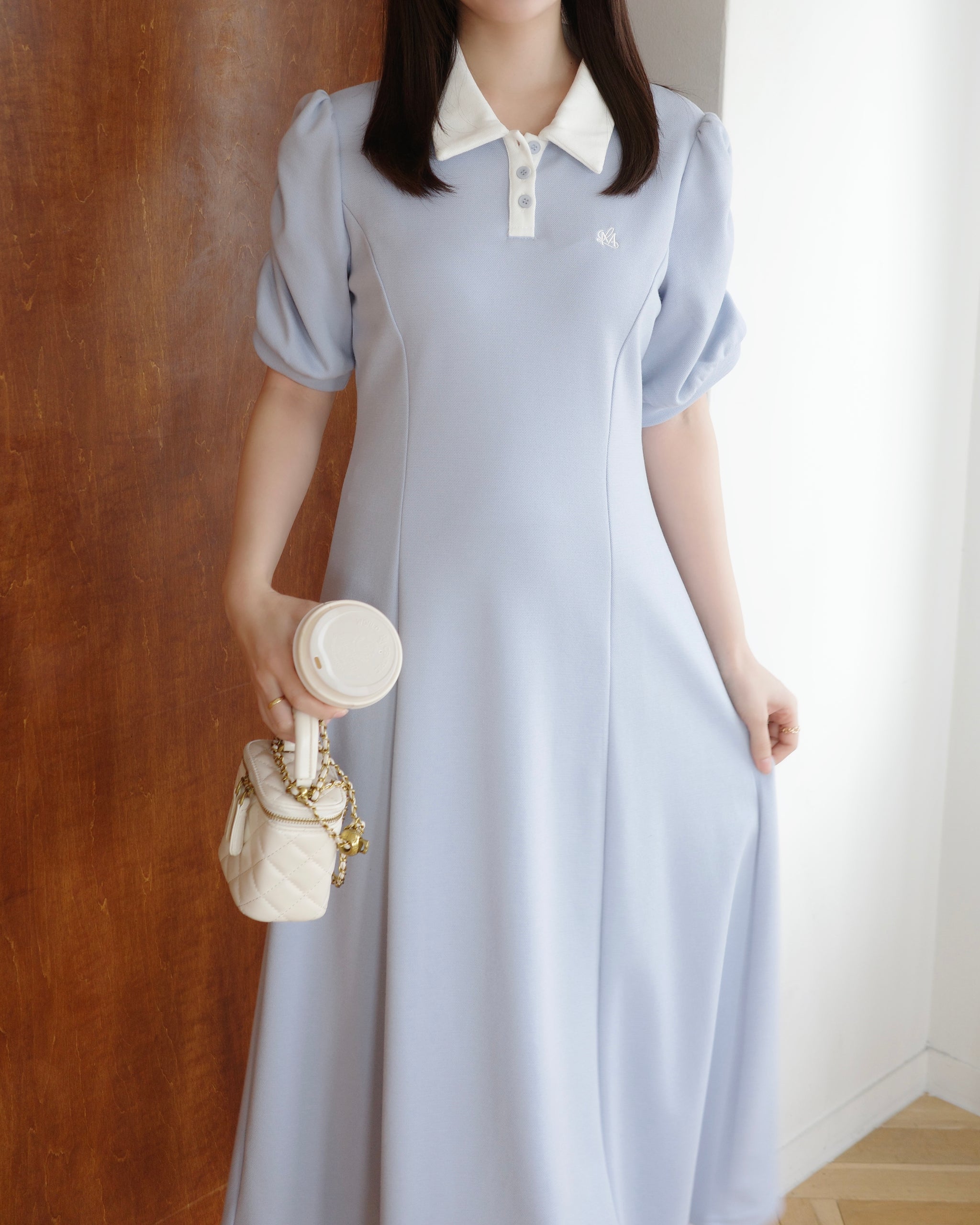 バイカラーポロワンピース – Maison de Lyla