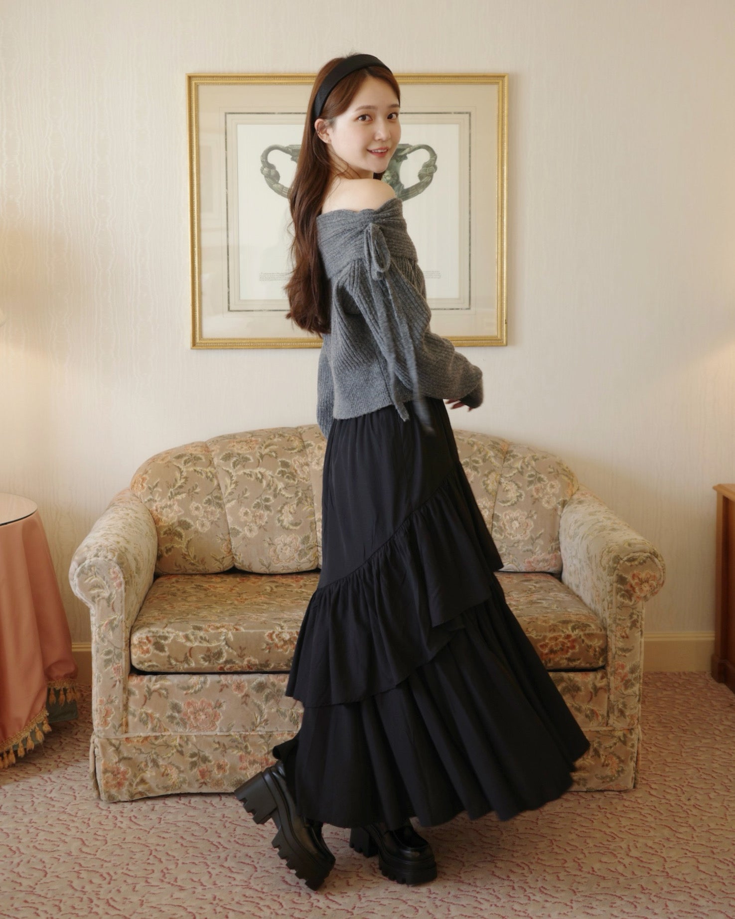 ニットアトリエ織美☆特注セットアップ レイヤード風ニットセットアップ | PROPORTION BODY DRESSING