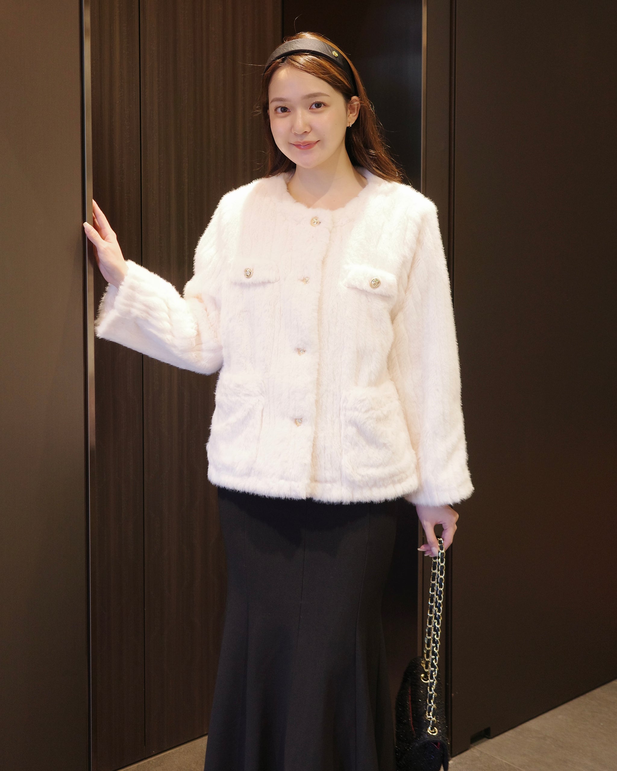 ノーカラーファーコート – Maison de Lyla