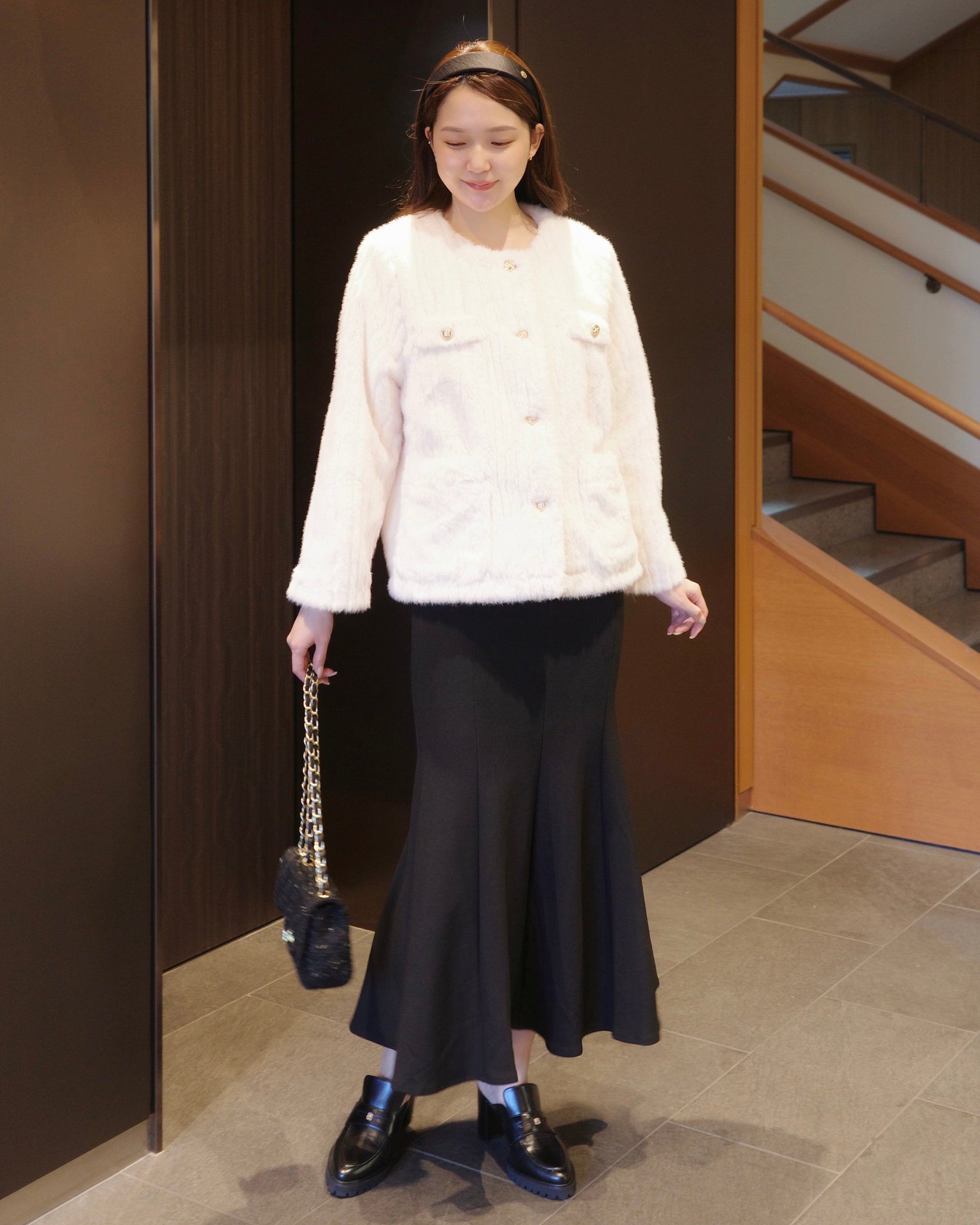 ノーカラーファーコート – Maison de Lyla