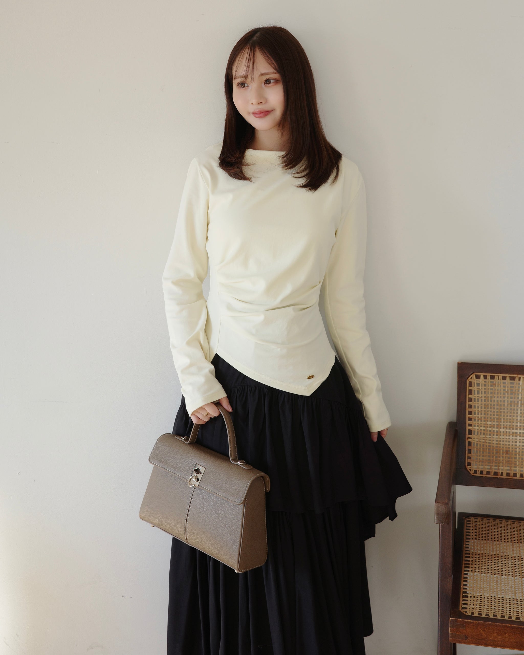 MaisondeLylaドレープトップスティアードスカートセットアップ ティアードロングスカート – Maison de Lyla