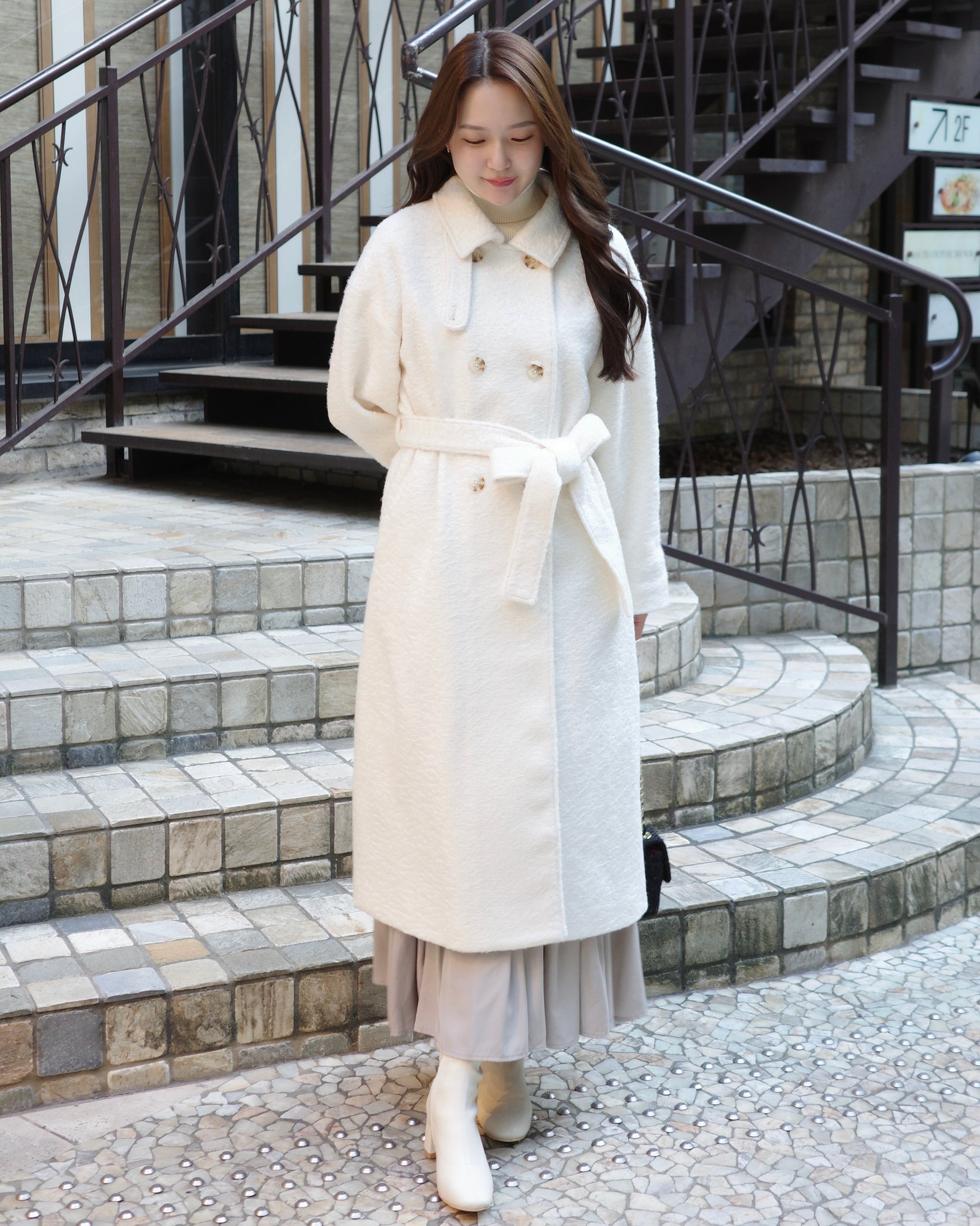 ダブルボタンロングコート – Maison de Lyla