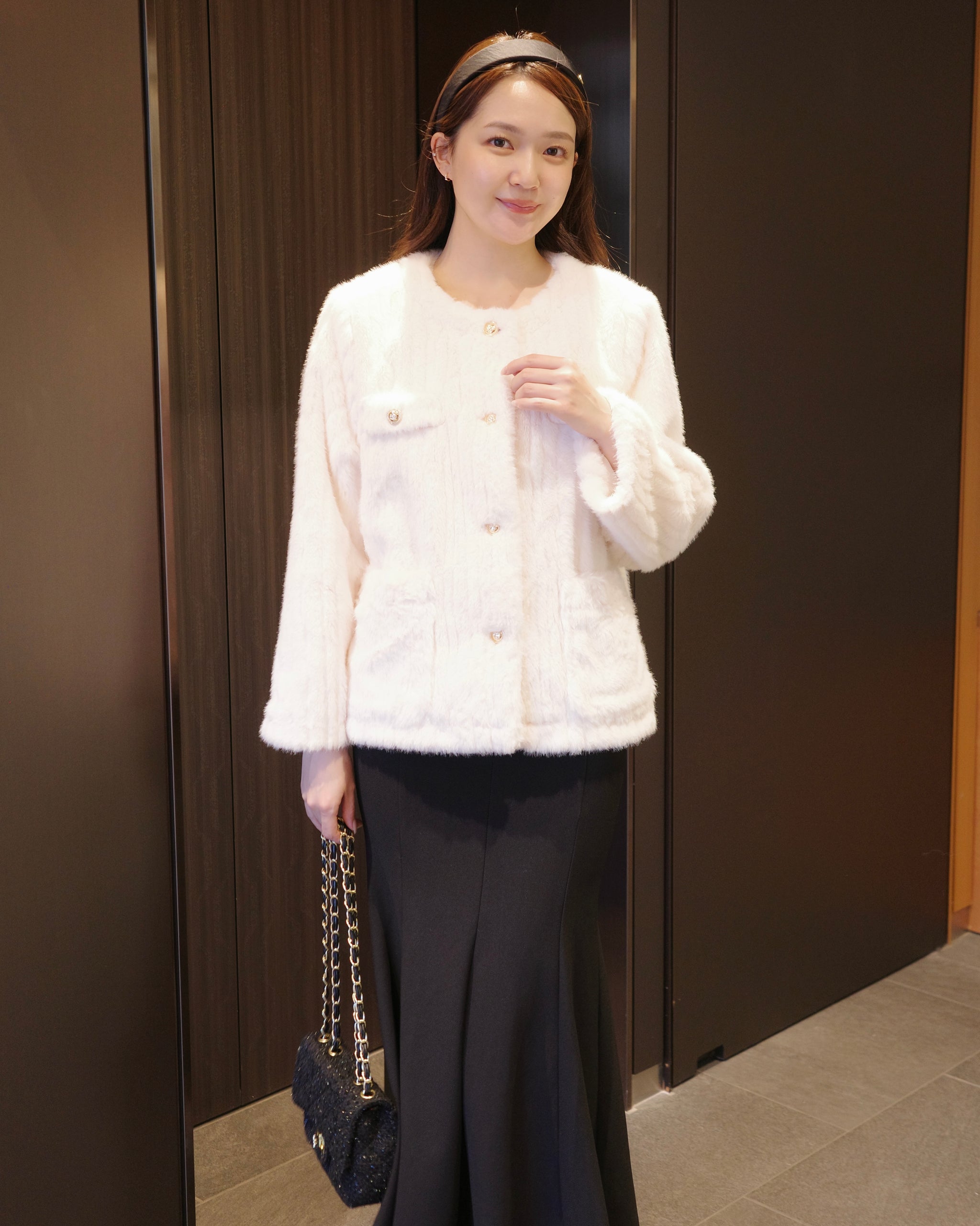 ノーカラーファーコート – Maison de Lyla