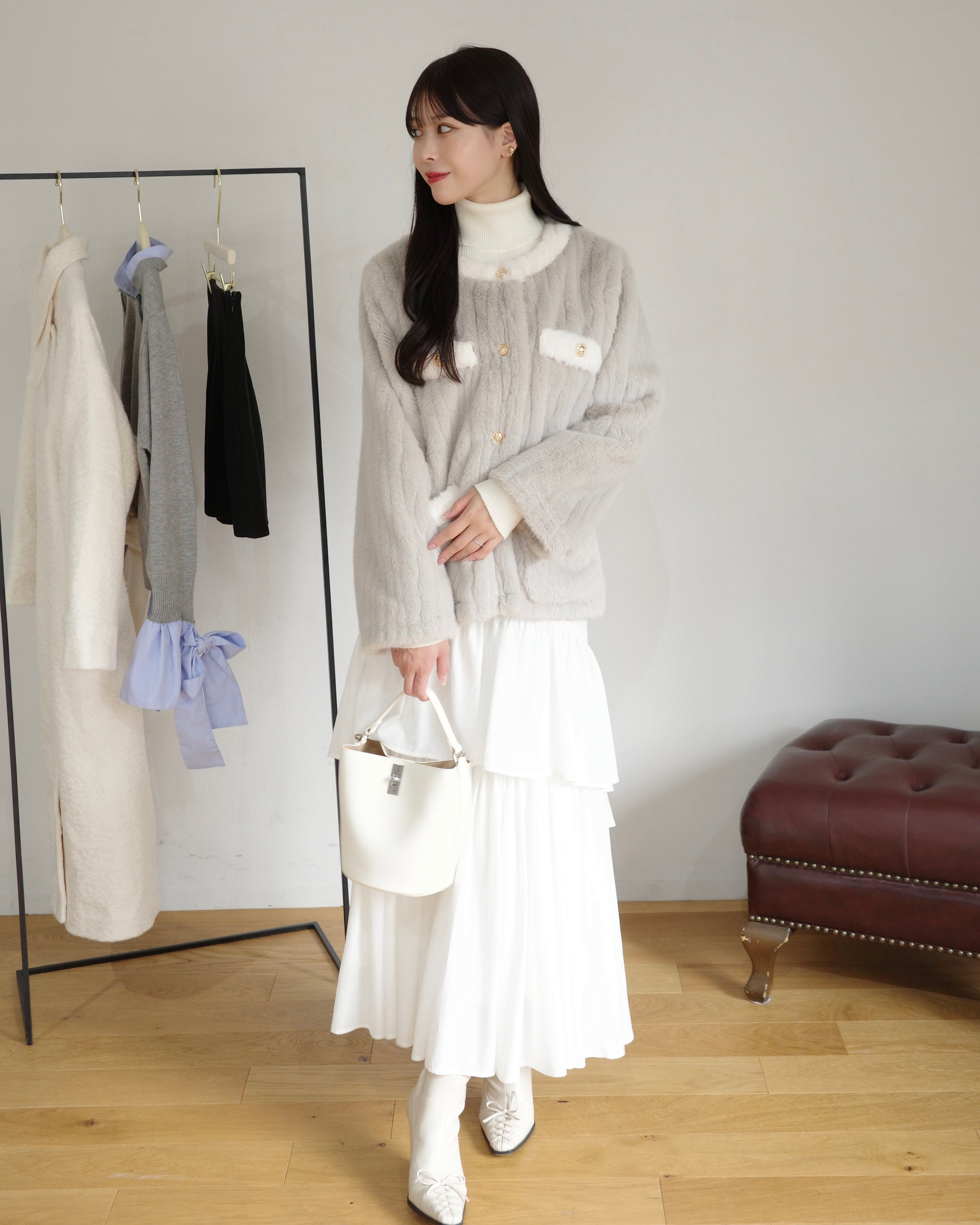 ノーカラーファーコート – Maison de Lyla