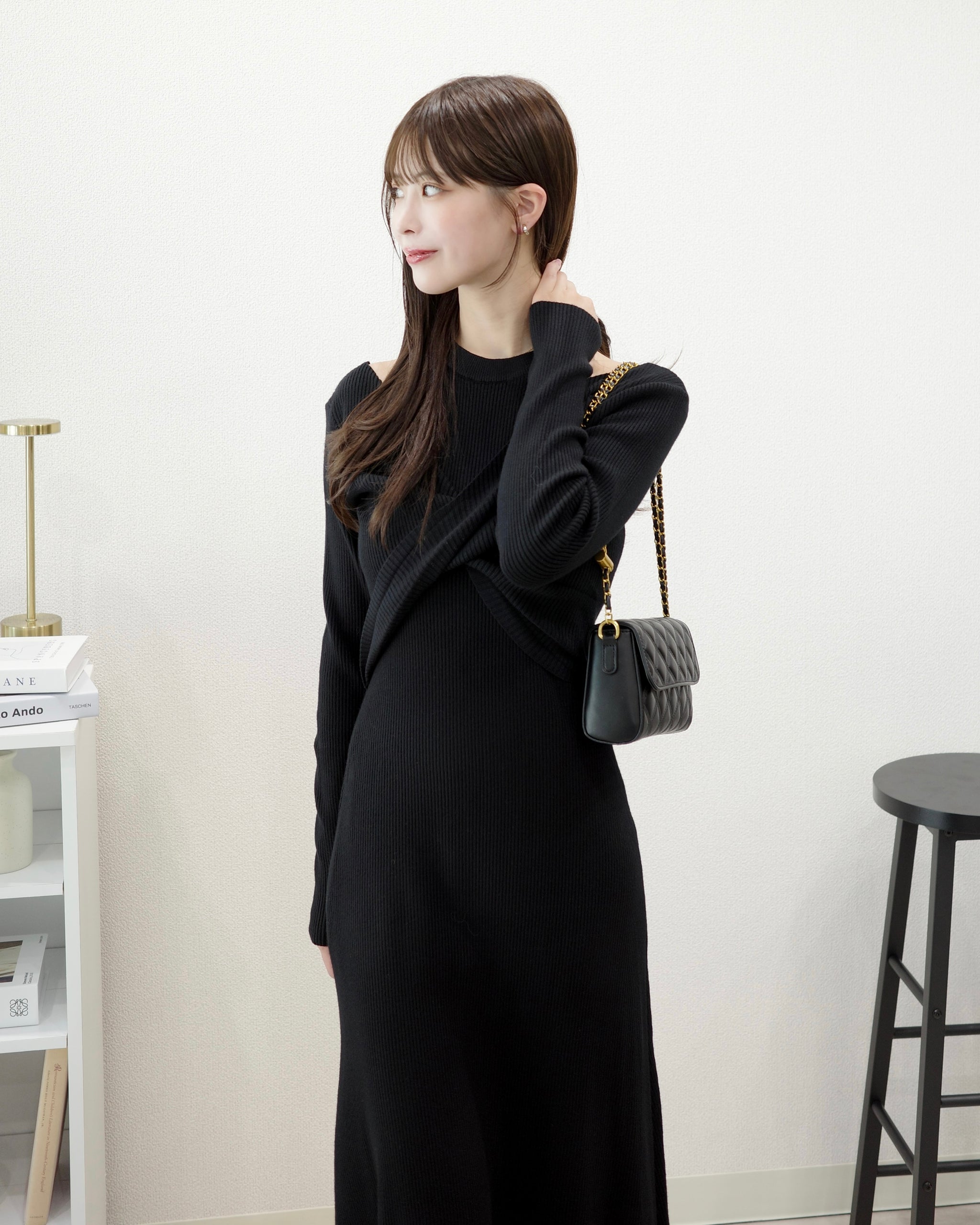 全国送料無料・イイ店 ツイストロングニットワンピース – Maison de Lyla ワンピース