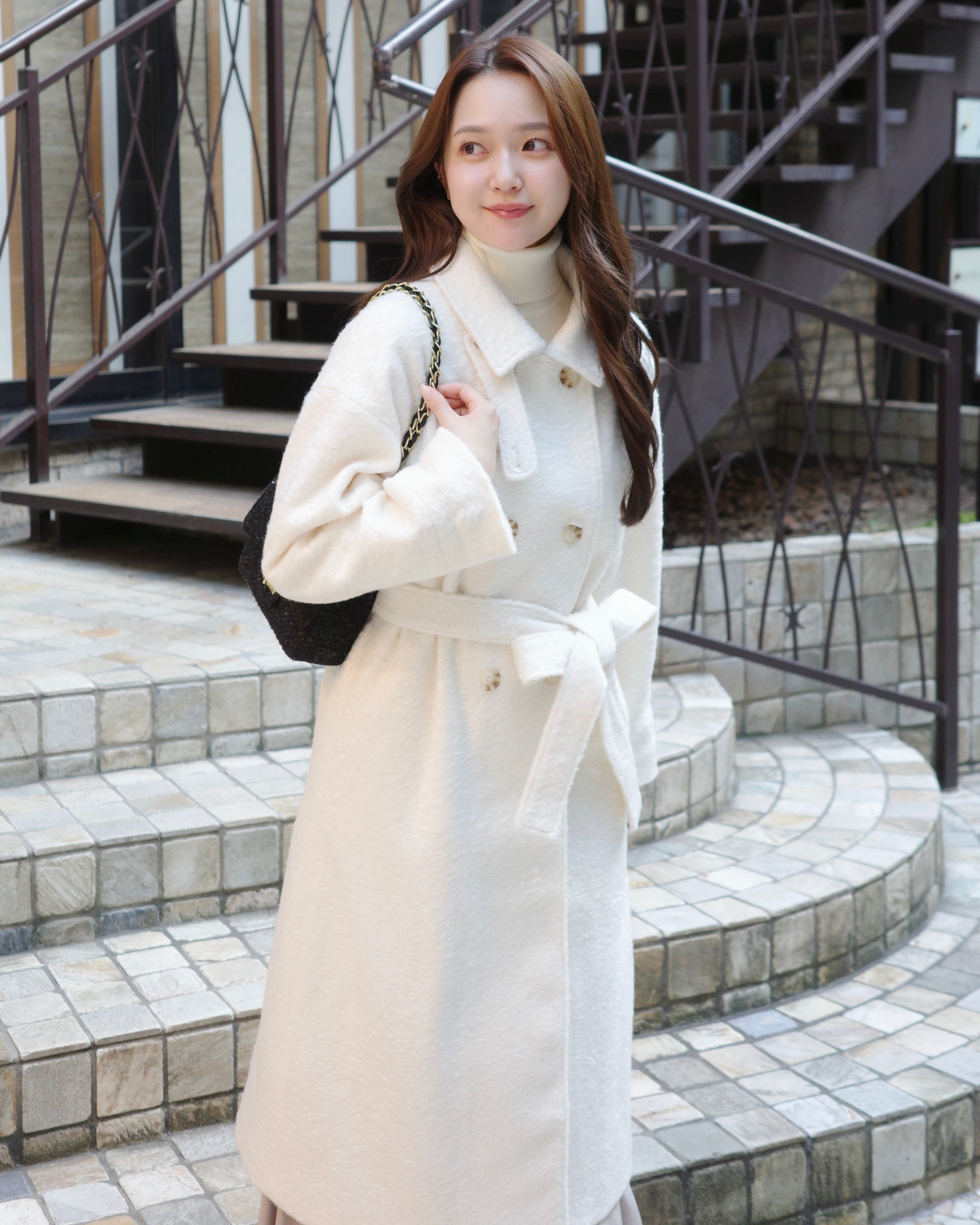 ダブルボタンロングコート – Maison de Lyla