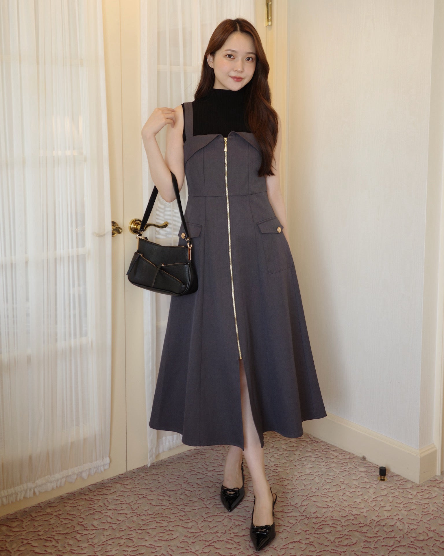 フロントジップアップワンピース – Maison de Lyla