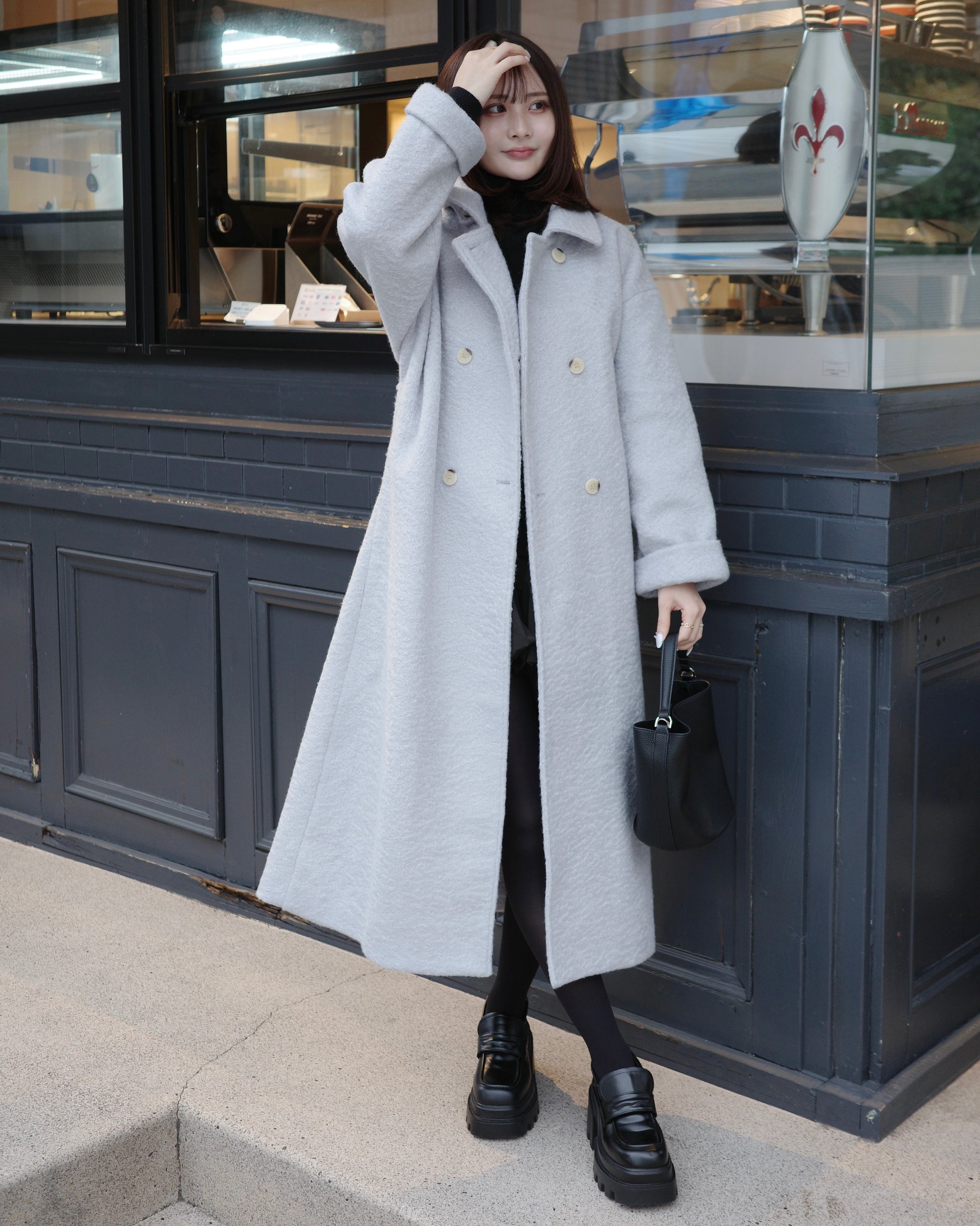 ダブルボタンロングコート – Maison de Lyla