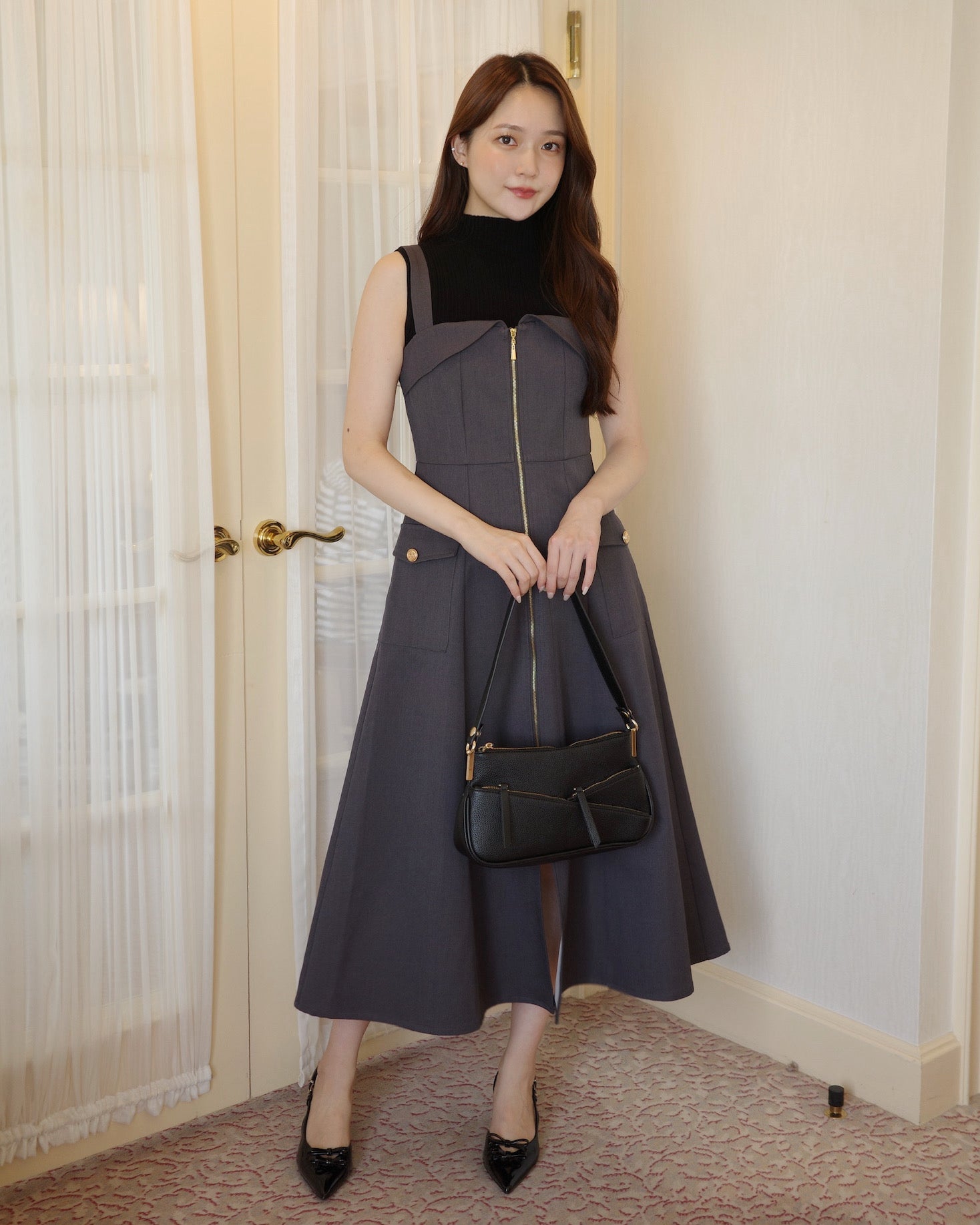 フロントジップアップワンピース – Maison de Lyla