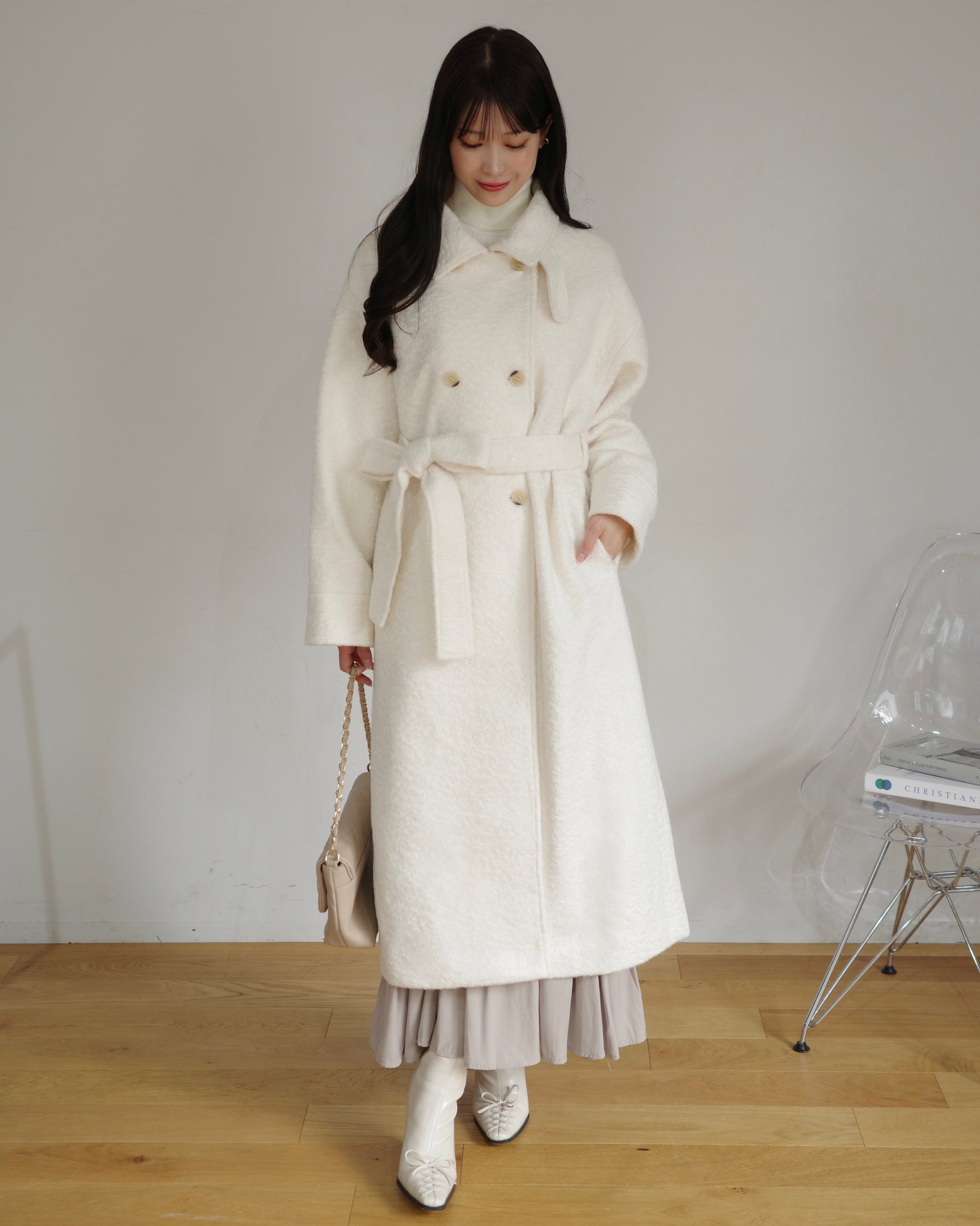 ダブルボタンロングコート – Maison de Lyla