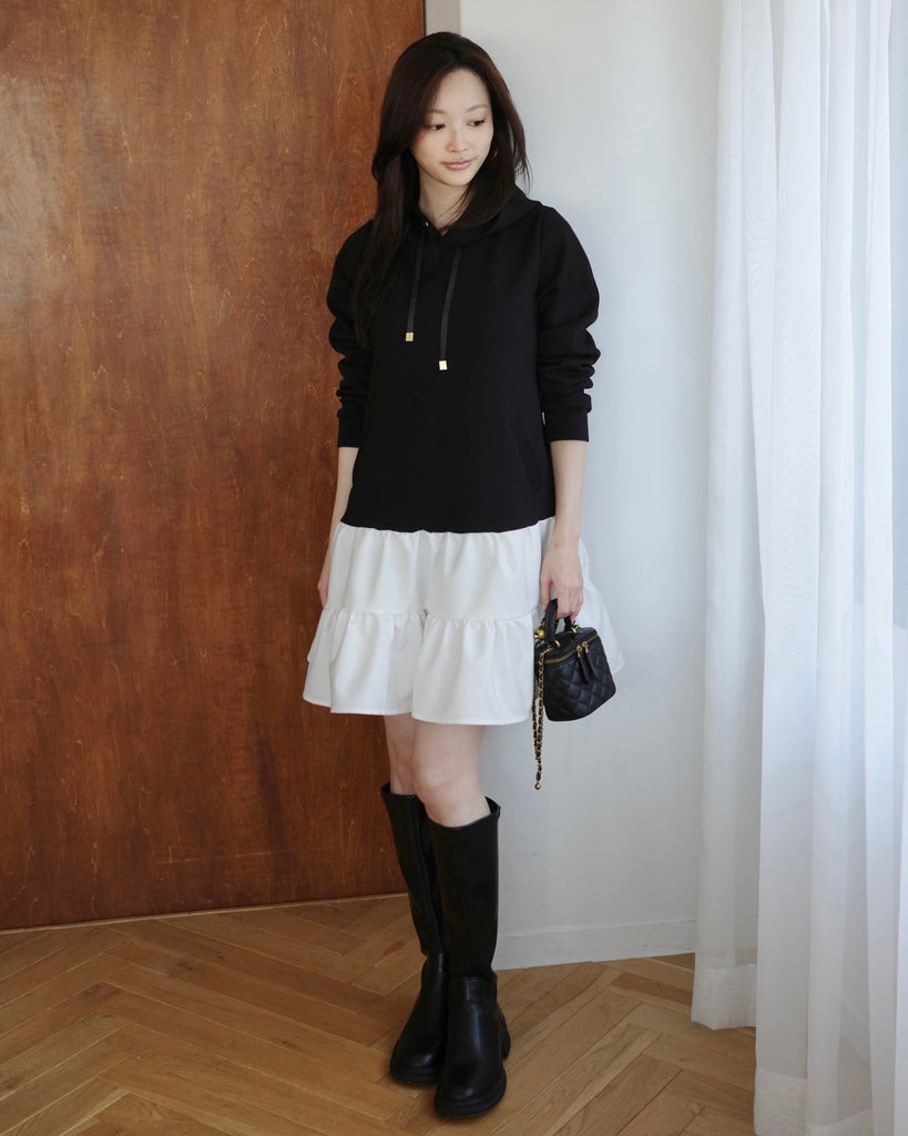 丈が選べる】フーディーティアードワンピース – Maison de Lyla
