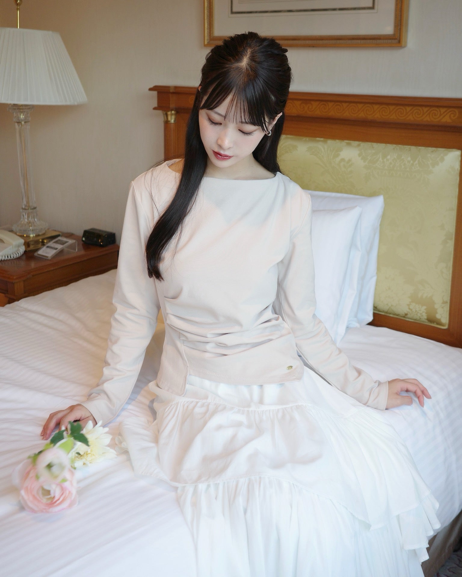 Maison de Lyla メゾンドライラ コンパクトドレープトップス IVR コンパクトドレープトップス – Maison de Lyla