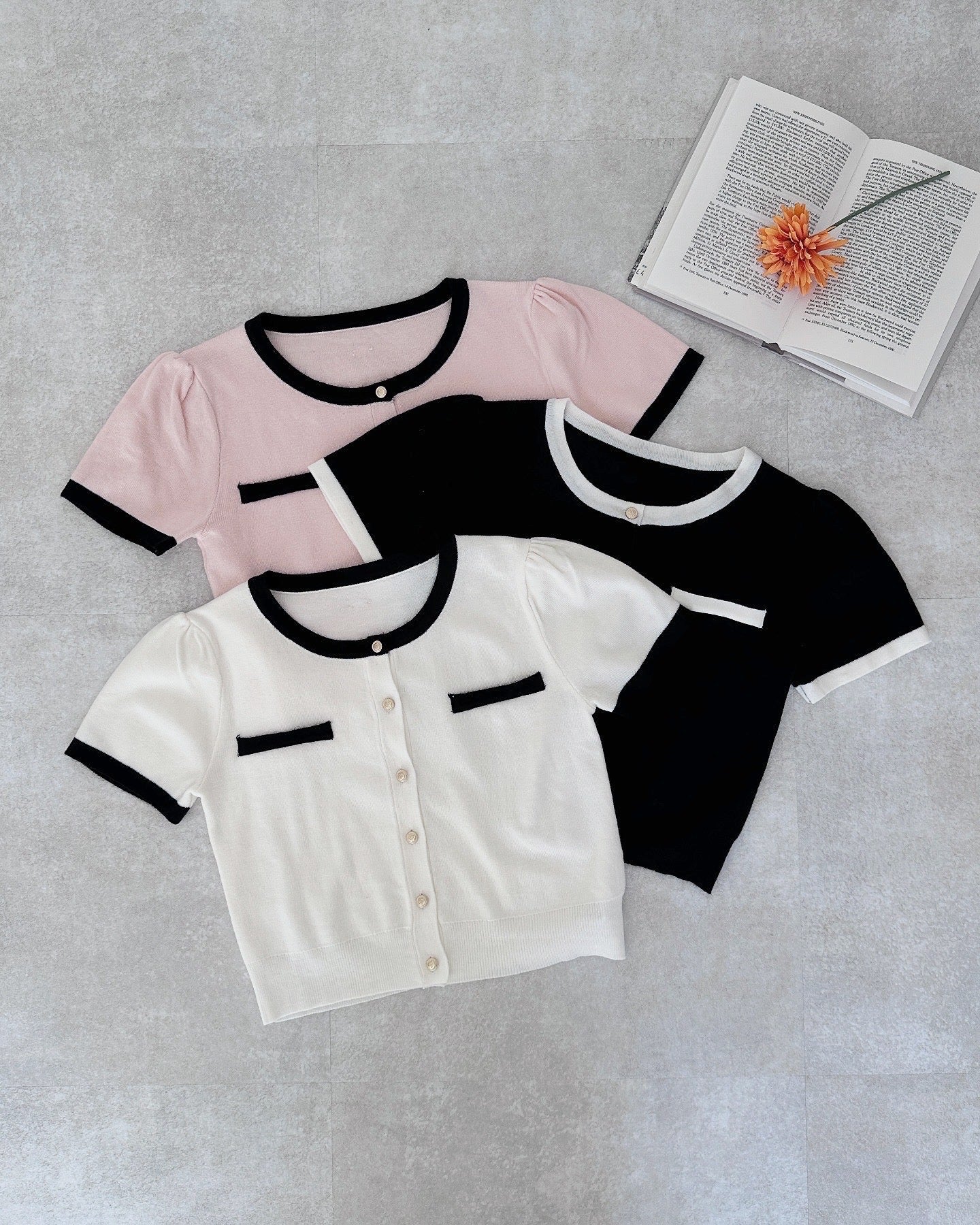 バイカラーニットカーディガン – Maison de Lyla