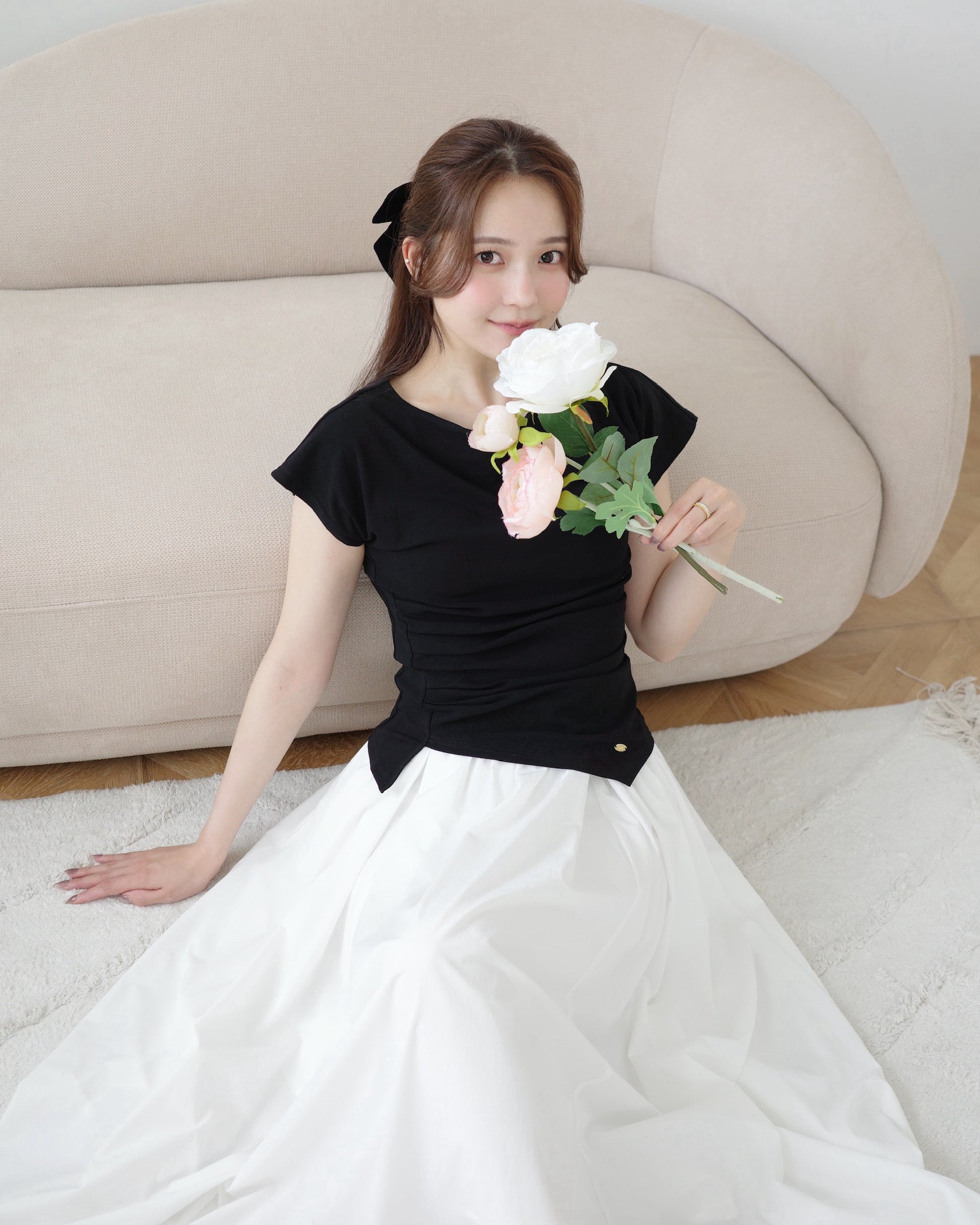 Maison de Lyla メゾンドライラ コンパクトドレープトップス IVR コンパクトドレープトップス – Maison de Lyla