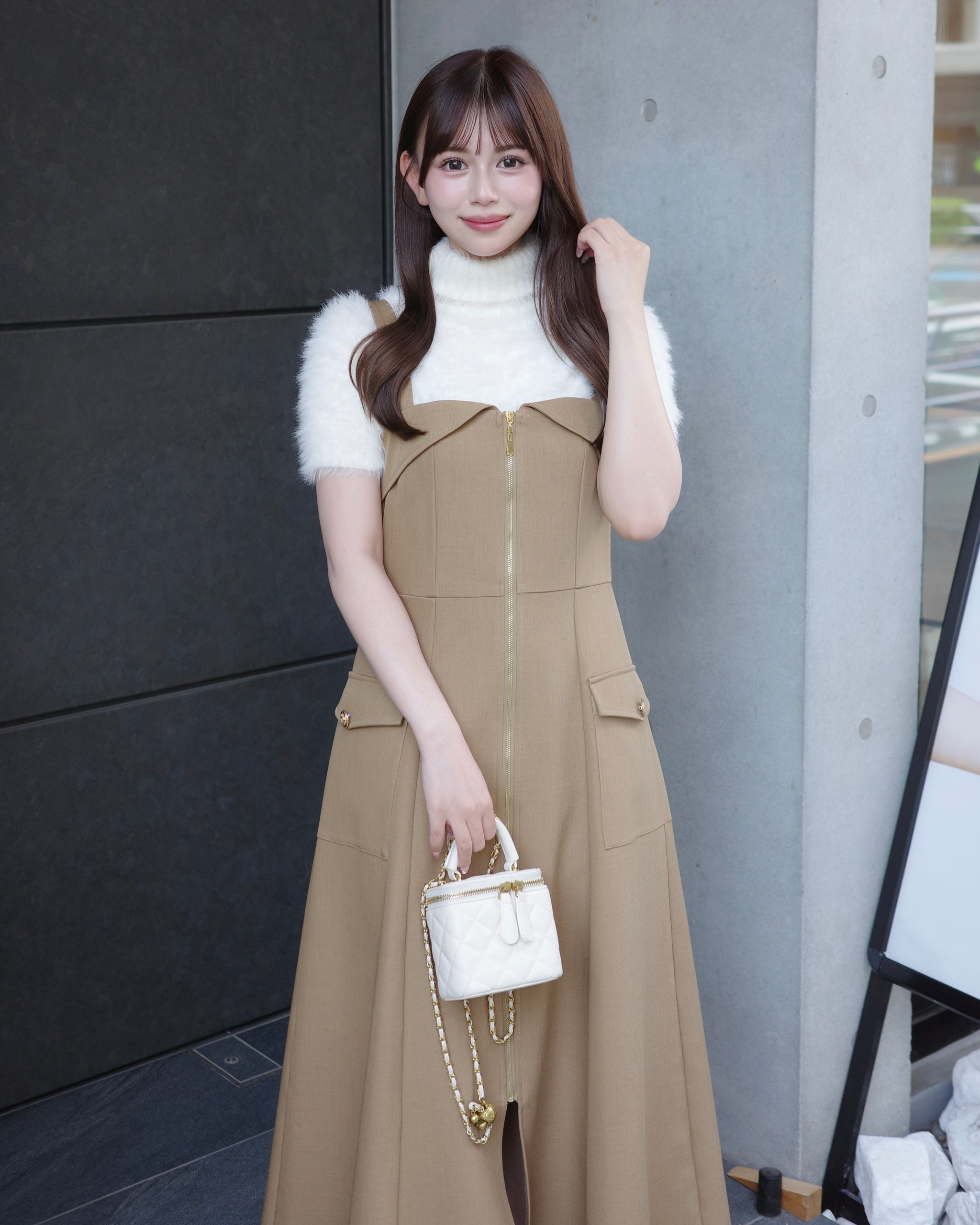 A*a様 Vinフロントジップ ワンピース フロントジップワンピース黒 | SHARA