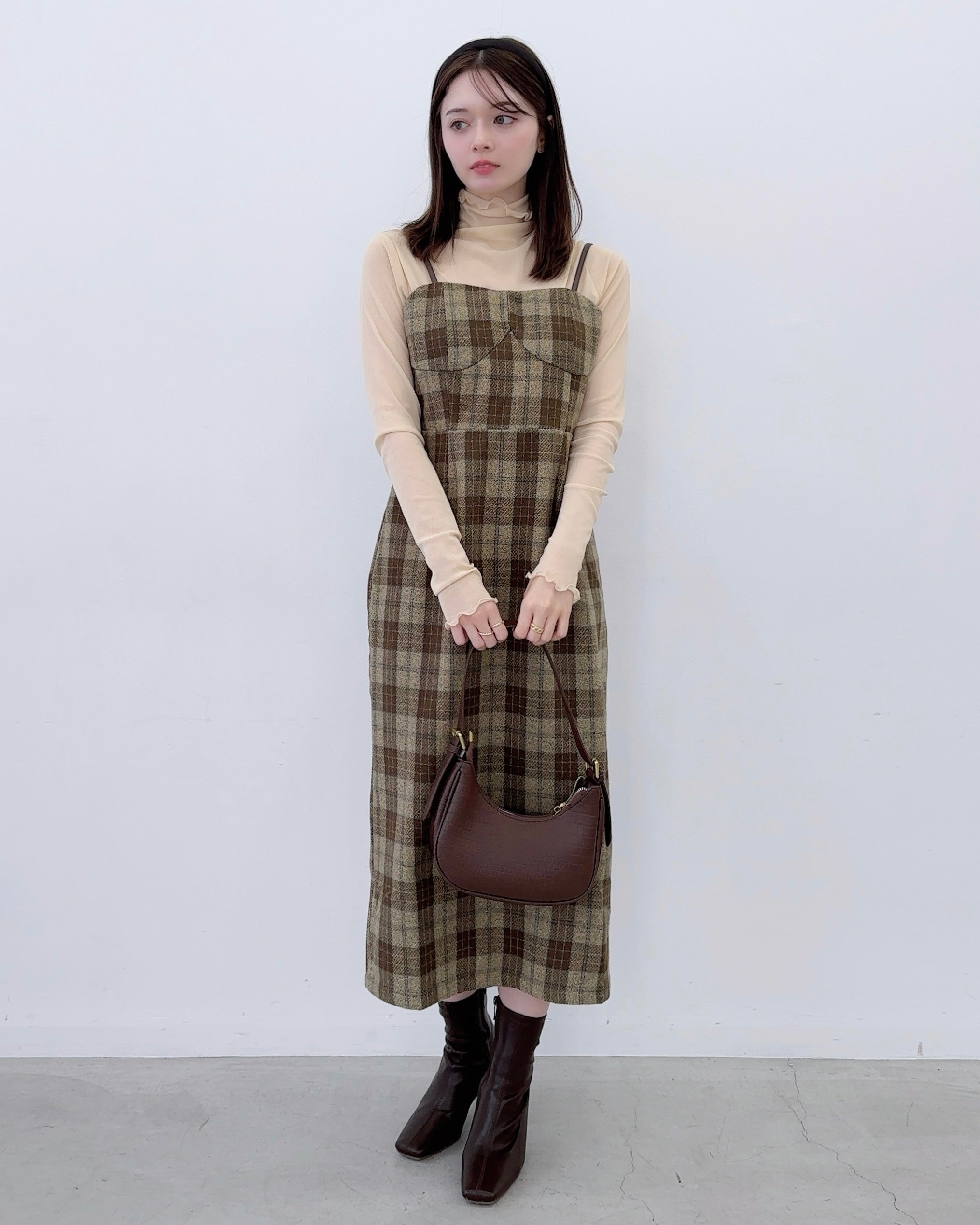 のいちゃ　maimiaワンピース STYLEMIXER | サイドギャザーキャミワンピース (ワンピース