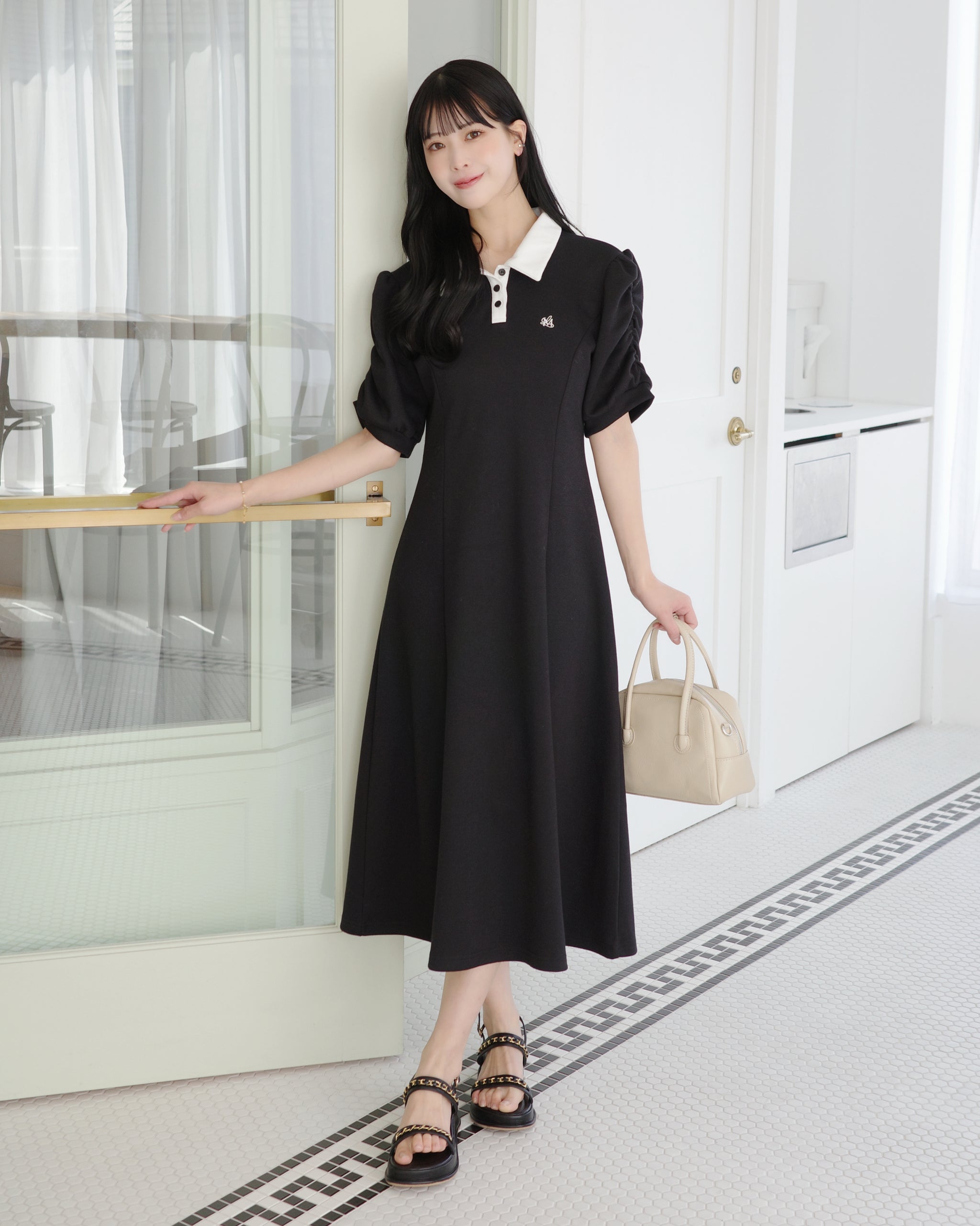 バイカラーポロワンピース – Maison de Lyla