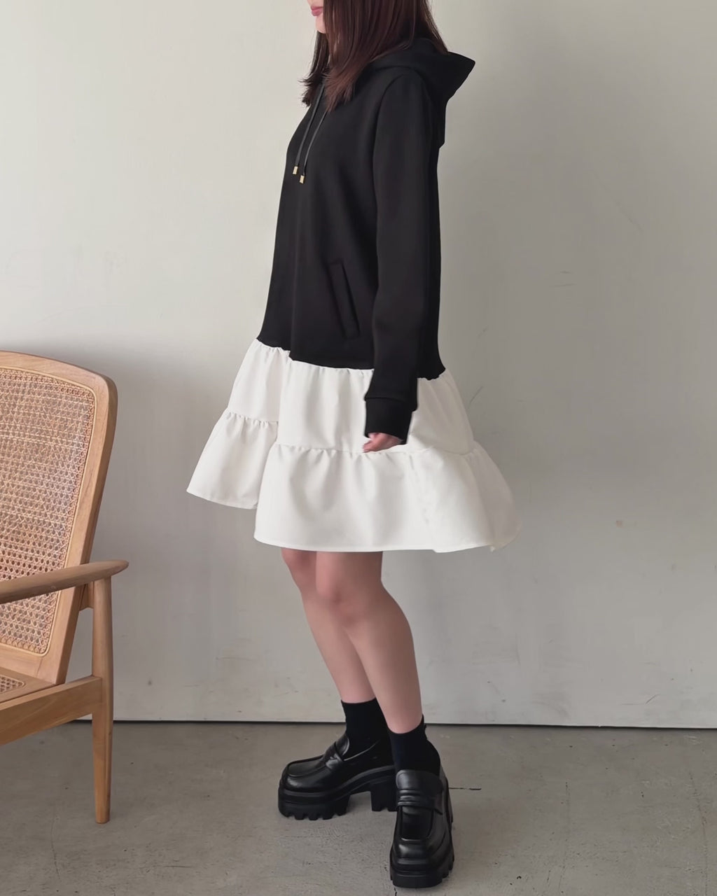 丈が選べる】フーディーティアードワンピース – Maison de Lyla